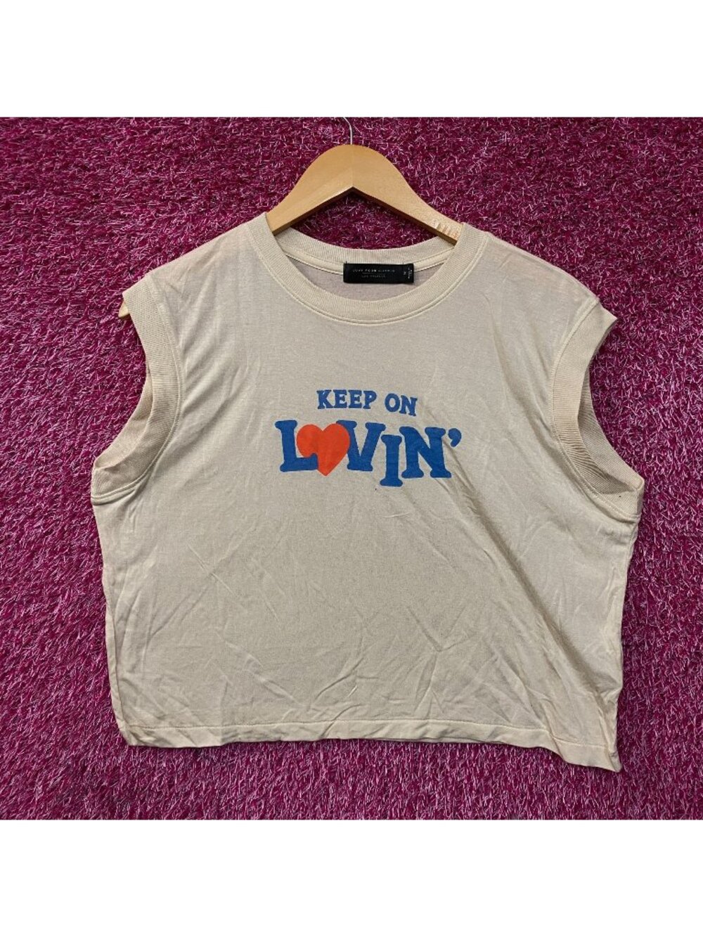 Junk Food Clothing Women's Keep on Lovin Vintage Tissue Tank Medium